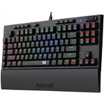 Tastatura gaming mecanica Redragon Broadsword neagra iluminare RGB