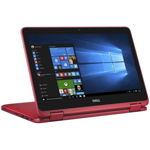 Notebook / Laptop 2-in-1 DELL 11.6'' Inspiron 3168 (seria 3000), HD Touch, Procesor Intel® Celeron® N3060 (2M Cache, up to 2.48 GHz), 2GB, 32GB eMMC, GMA HD 400, Win 10 Home, Red