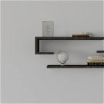 Raft de perete, Asse Home, Eldo, 60x15x19.6 cm, PAL , Maro inchis, Asse Home