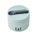Cutie termos pentru gustare cu lingură Design Letters Eat, înălțime 9 cm, verde, Design Letters