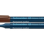 Marker permanent Schneider 130, varf rotund, 1-3 mm, maro