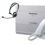 Centrala telefonica analogica KX-TES824CE( 3/8) , telefon proprietar KX-AT7730 si casca RP-TCA430E-S Panasonic "pack.4-TES" (include TV 10lei)