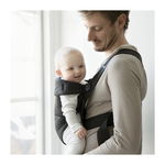 BabyBjorn - Marsupiu anatomic Mini, cu pozitii multiple de purtare – Black, Bumbac, BabyBjorn