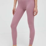 adidas Performance jambiere de yoga Essentials culoarea roz, neted, adidas Performance
