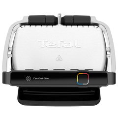 Gratar electric Tefal OptiGrill Elite GC750D30 12 programe 30x20cm Termostat reglabil Negru-Inox