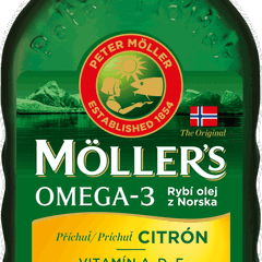 Ulei de pește cu Omega-3, peste 3 ani, aromă de lămâie, 250 ml, Möller’s, Moller's