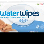 Servetele umede pentru bebelusi, WaterWipes, Biodegradabile, 60 buc, 0 luni+