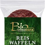 Rondele de orez expandat cu ciocolata neagra (fara gluten) BIO Rinatura - 100 g, Rinatura
