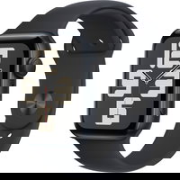 Apple Watch SE (2023), GPS, Carcasa Midnight Aluminium 44mm, Midnight Sport Band - M/L