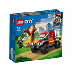 LEGO City - Salvare cu masina de pompieri 4x4 60393, 97 piese, Lego
