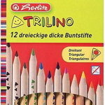 Set creioane color Herlitz Trilino, 1/1, 12 buc/set, Herlitz