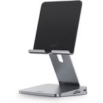 Hub Anker 551 USB-C 8-in-1 cu stand pliabil pentru tableta 4K HDMI 2 USB-A microSD SD Gri