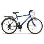 Bicicleta City Rich R2632A 26", Schimbator spate Sunrun 7 Viteze, Schimbator fata Sunrun 3 trepte, Manete Rotative 21 viteze, Roti 26 Inch, Frane V-Brake Fata/Spate, far cu dinam, portbagaj, Negru/Fucsia