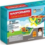 Setul de aventuri de aviație Magformers MAGFORMERS este un joc de construcție care încurajează creativitatea și dezvoltarea abilităților motorii fine ale copiilor. Acest set conține piese de jucării magnetice care pot fi asamblate în diferite modele, Magformers