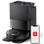 ROBOROCK Robot de aspirare Roborock Qrevo Slim RSD0722CE, 11000 pa, aspirator, mop si statie inteligenta cu golire automata, 60W, Lidar, 5200mAh, Negru, ROBOROCK