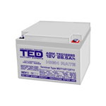 Acumulator (Baterie) TED Electric AGM VRLA, 12V 28.5 Ah, TED12285, PL 28,5 AH, TED