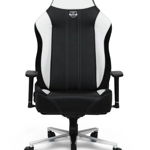 Scaun Gaming L33T Gaming E-SPORT PRO Ultimate XXL, reglabil (Negru/Alb) 