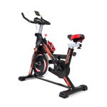 Bicicleta spinning TECHFIT SBK1500, Sistem Volanta 13 Kg, Greutate utilizator 120 Kg, Bluetooth, Suport telefon, Suport si Bidon apa, Sistem de pedalare fata/spate, Techfit