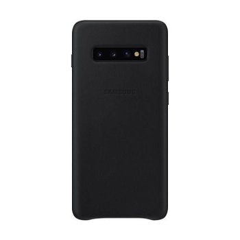 Husa Originala Samsung Galaxy S10 Plus Black Leather Cover, Samsung