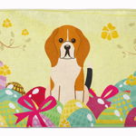 Caroline`s Treasures Ouă de Paște Beagle Tricolor Mașină lavabilă memory foam mat Multicolore 19 X 27, 