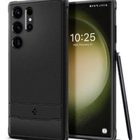 Husa Husa TPU Spigen Rugged Armor pentru Samsung Galaxy S23 Ultra S918, Matte, Neagra ACS05613