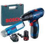 Mașină de găurit Bosch GSR 120-LI 12 V 2 x 2 Ah baterie (06019G8004), Bosch