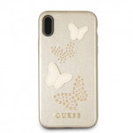 Capac Protectie Spate Guess Pentru Iphone X Colectia Butterflies - Bej, Guess