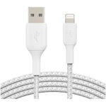 Cablu Belkin BOOST CHARGE USB-A catre Lightning, impletit, 3M, Alb