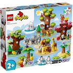 Jucarie 10975 DUPLO Wild Animals of the World Construction Toy (With Sound), LEGO