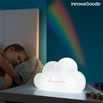 Lampa LED cu proiector curcubeu si autocolante, Rainbow Claibow InnovaGoods, 18x11x5.5 cm, InnovaGoods