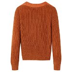 Pulover pentru copii tricotat, coniac, 128, vidaXL