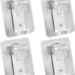 Set de 4 suporturi pentru capul de dus JSMTKJ, aluminiu, argintiu, 10 x 7,5 x 6 cm