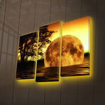 Tablou Canvas cu Led Meteor, Multicolor, 66 x 45 cm, Ledda