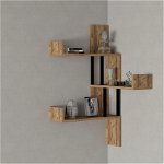 Raft de perete Biat, 3 Rafturi, Stejar, 105 x 60 x 20 cm, Asse Home