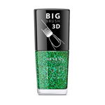 Lac de unghii Vip, 3D, Revers, sclipici verde, 12 ml, Nr 202, Revers