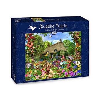 Puzzle Bluebird - English Cottage Garden, 1500 piese (70141), Bluebird