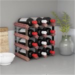 Suport de vinuri, 12 sticle, maro, lemn masiv de pin, Casa Practica