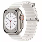 Curea Ceas W038 Apple Watch 1   2   3   4   5   6   7   8   SE   Ultra (42 mm   44 mm   45 mm   49 mm) Alb