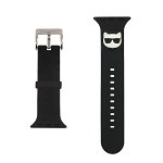 Ceasuri Femei ROYAL INDIVIDUAL 42-44mm Apple Leather Watch Strap Black BLACK