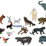Animale domestice si salbatice Miniland 30 figurine