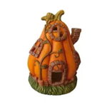 Decoratiune Halloween, Strend Pro Hobbit, casuta dovleac, ceramica, 34 cm