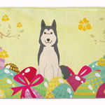 Caroline`s Treasures Ouă de Paște West Siberian Laika Spitz Mașină lavabilă memory foam Mat Multicolore 19 X 27, 