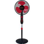 Ventilator cu picior Vortex, 40 W, cu temporizator, rosu/negru