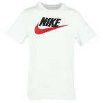 Nike, Tricou cu imprimeu logo Icon Futura, Rosu inchis/Negru stins/Alb optic