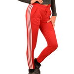 Pantaloni trening rosu cu dungi albe - cod 45227, 