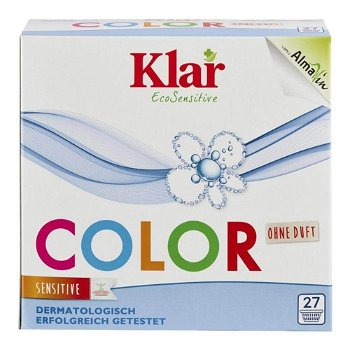 Detergent pudra pentru rufe colorate fara parfum Klar, bio, 1.375 kg, Klar