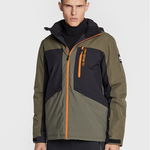 QUIKSILVER, Jacheta cu gluga detasabila pentru schi Dawson, Verde/Gri antracit/Negru