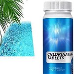Tablete efervescente cu clor pentru curatarea piscinei GNAUMORE, alb, 100 g, 