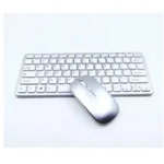 Kit mouse ergonomic si tastatura fara fir Wireless 2.4G reincarcabila argintiu, de birou pentru computer sau laptop OMC