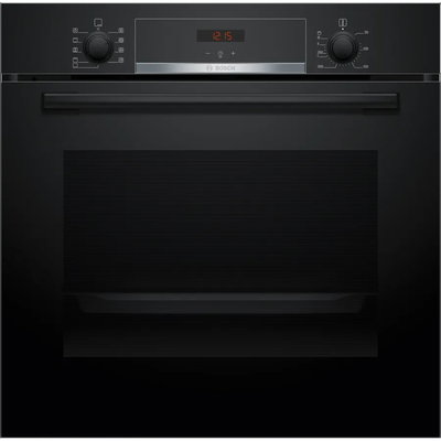 Cuptor incorporabil Bosch HBA534BB3, 71 L, Electric, Multifunctional, Grill, 7 functii, Autocuratare EcoClean + hidrolitica, 3D Hotair, Clasa A+, Negru